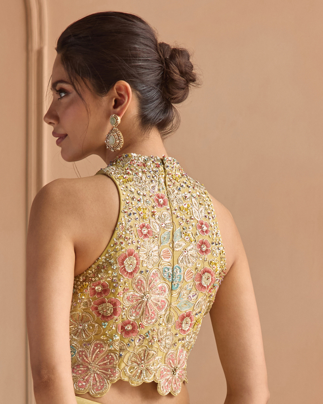Osaa By Adarsh - Butter Yellow Embroidered Top & Flare Pants Set From Off The Record