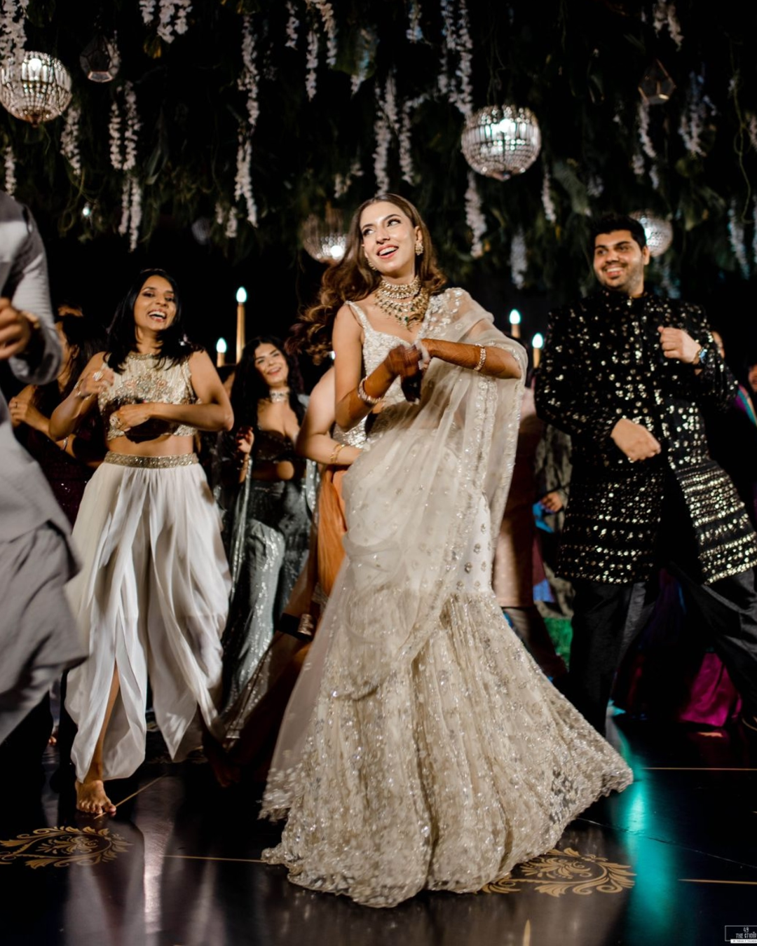 Isa by Dolly Wahal - Ivory Fishcut Lehenga From Farra