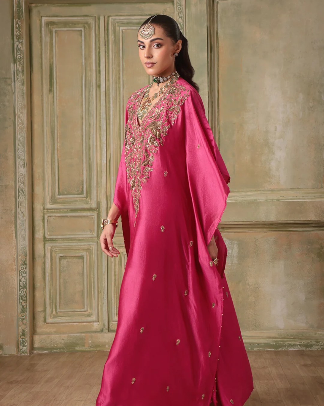 Niti Bothra - Zar-Rang Pink Kaftan Set