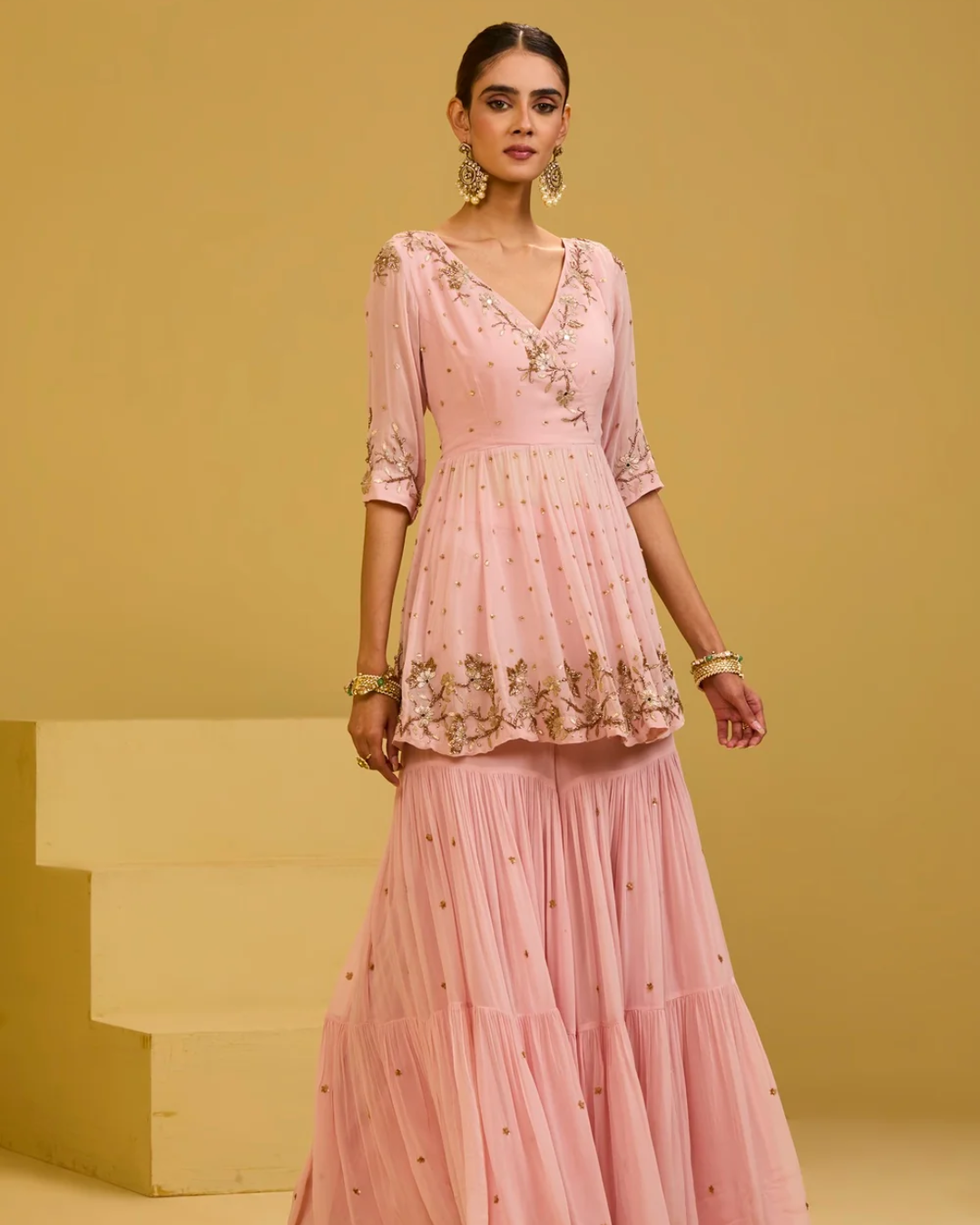 Esha Koul - Baby Pink Sharara Set From Naaz