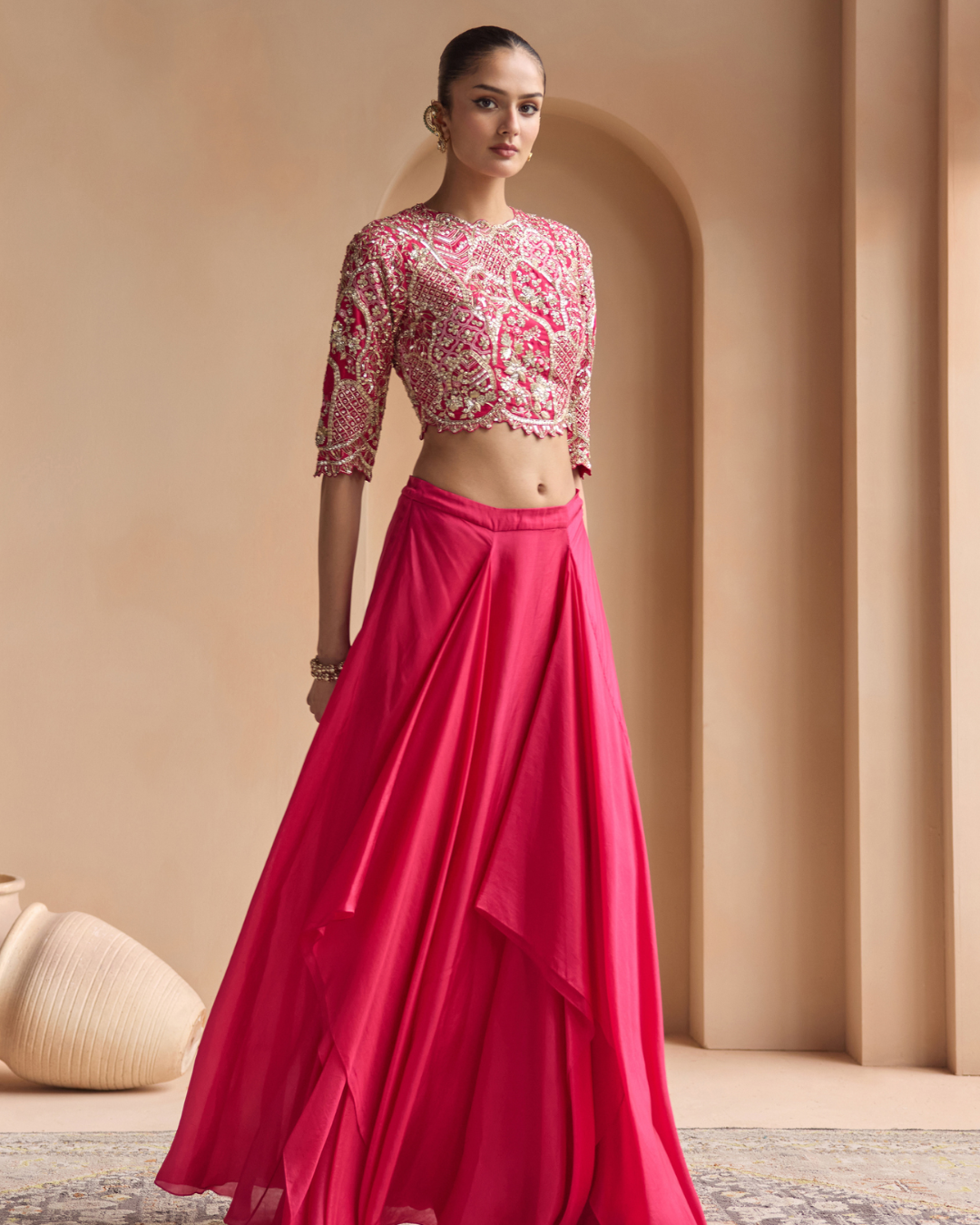 Osaa By Adarsh - Scarlet Top & Skirt Set From Off The Record