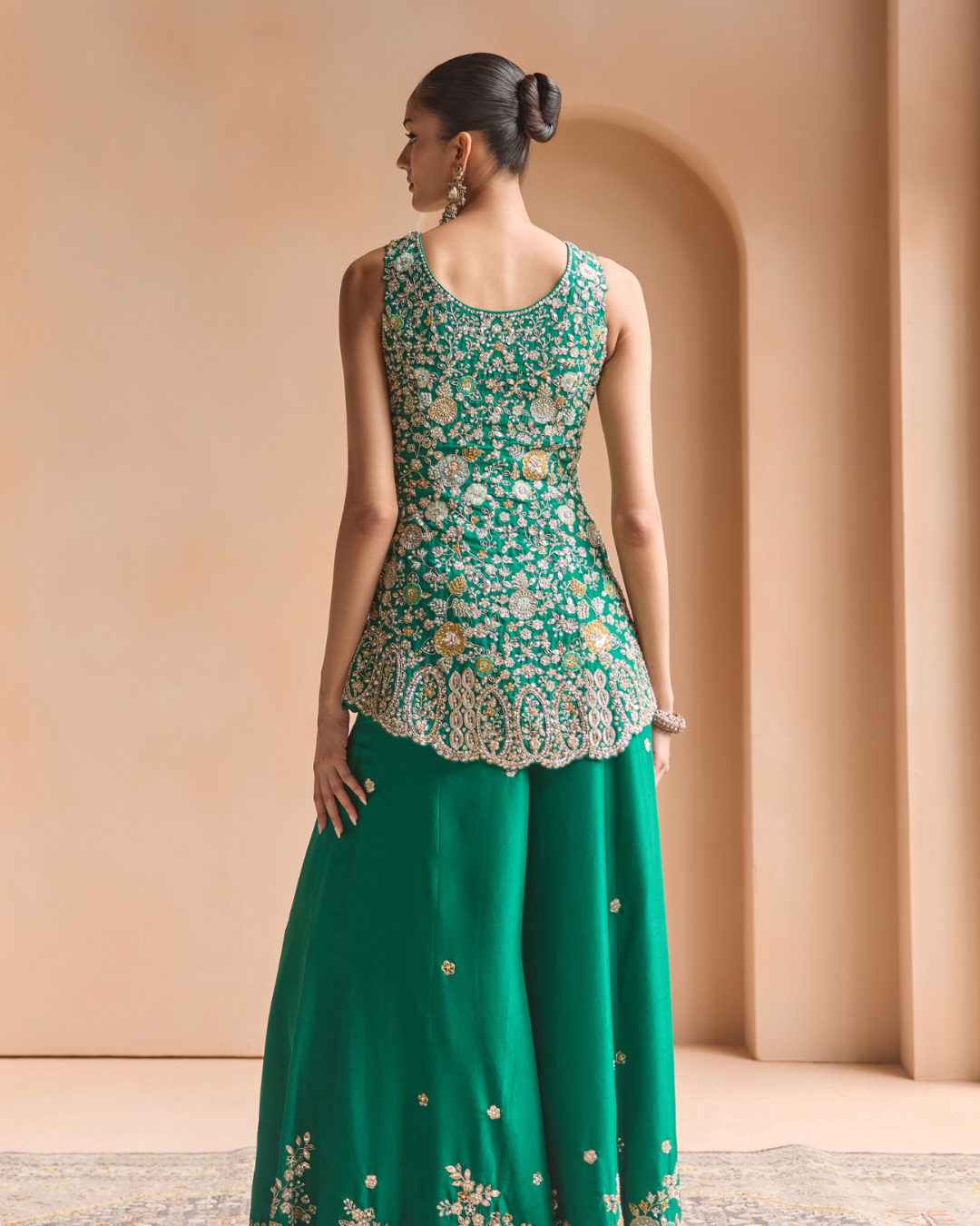 Osaa By Adarsh - Jewel Green Sharara Set From Off The Record