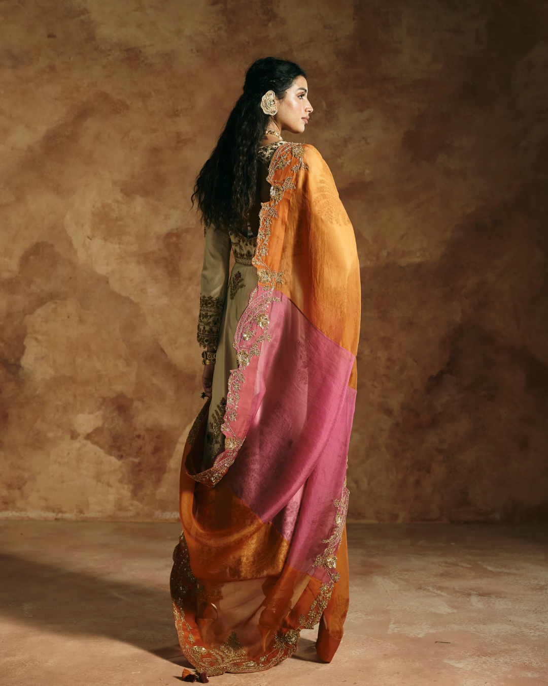 Aman Takyar - Ivory Anarkali Set From Today's Sindh