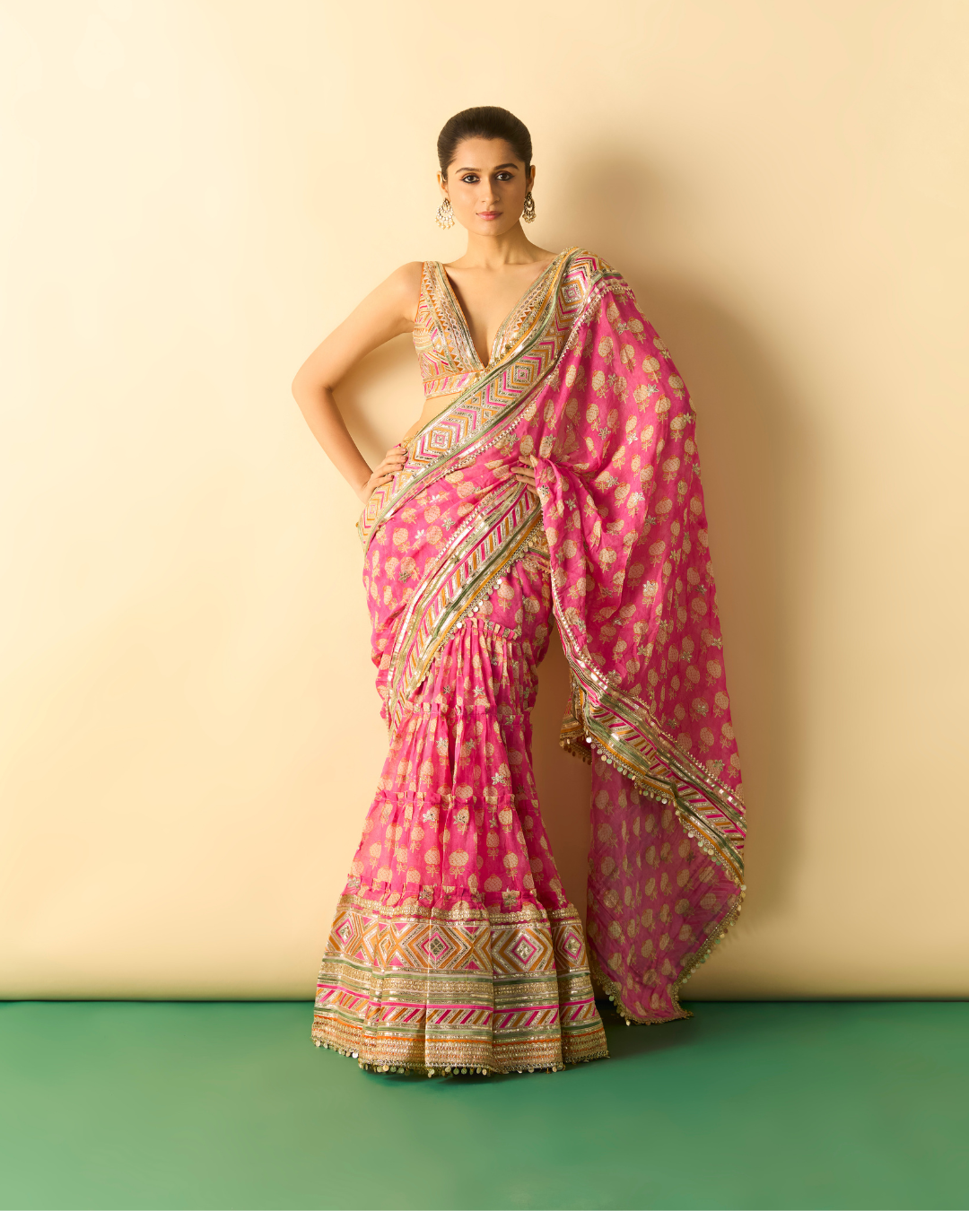 Gopi Vaid - Jasleen Saree Set From Chaar Bagh