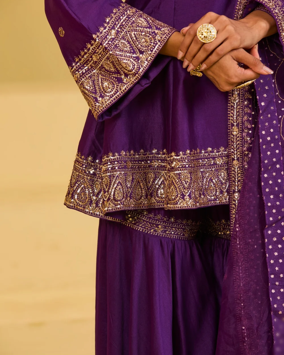 Esha Koul - Purple Sharara Set From Naaz