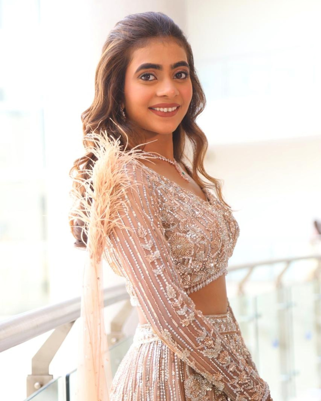 Isa by Dolly Wahal - Nude Gold Lehenga From Athena