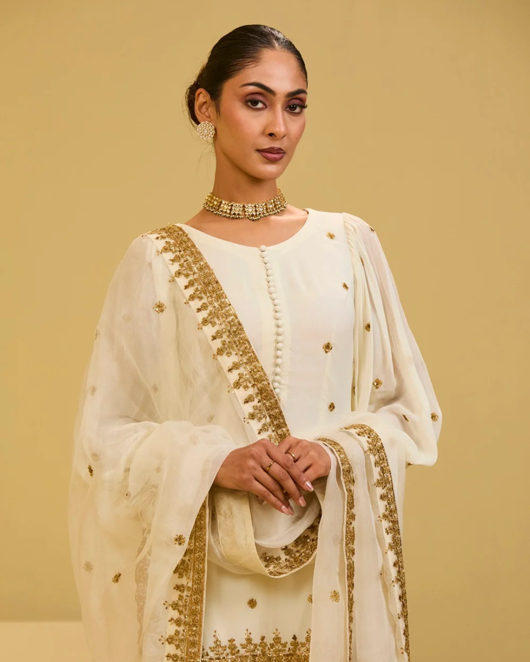 Esha Koul - Off White Sharara Set From Naaz