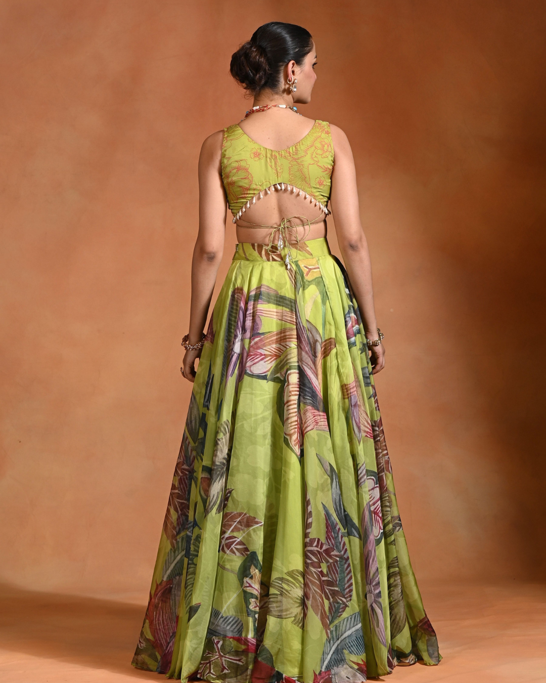 Rishi and Vibhuti - Kiwi Lehenga From Ek Main Aur Ek Tu