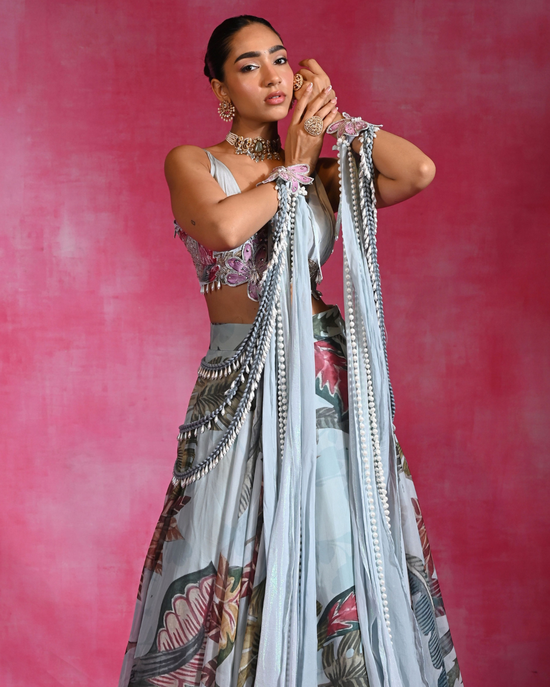 Rishi and Vibhuti - Icy Woo Lehenga From Ek Main Aur Ek Tu