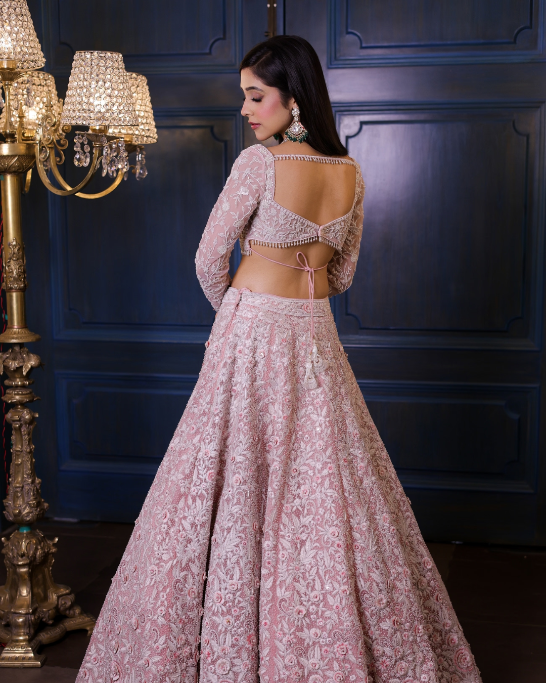 Isa by Dolly Wahal - Sana Peach Bridal Lehenga From Bridal