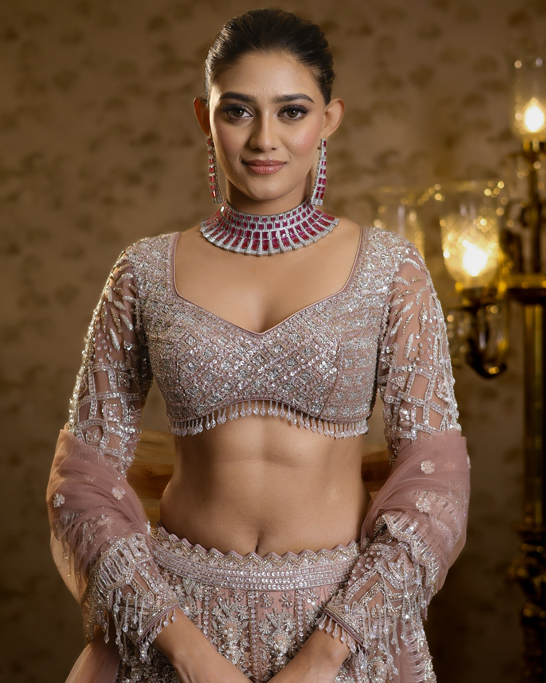 Isa by Dolly Wahal - Afra Lehenga From Fiori