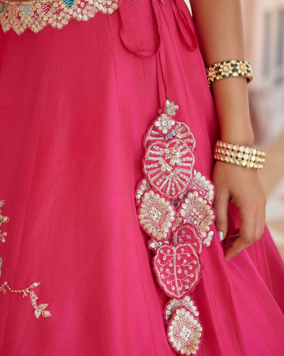Osaa By Adarsh - Dark Fuchsia Embroidered Lehenga From RASM