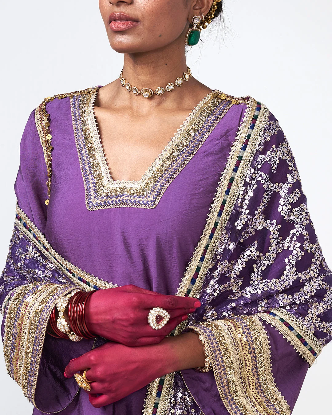 Rishi and Vibhuti - Jamun Choga Set From Gulon Ke Rang