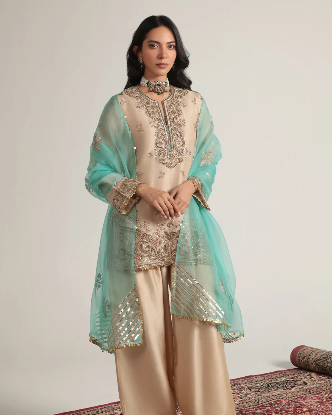 Niti Bothra - Zar-Rang Short Farshi Kurta Set