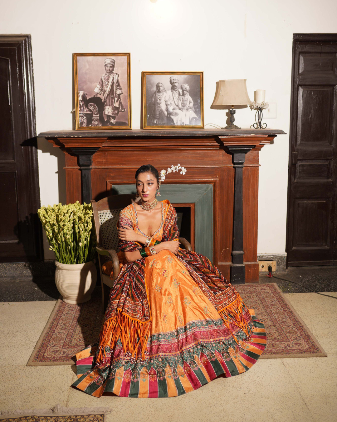 Aditi Gupta - Mustard Bandhani Lehenga Set