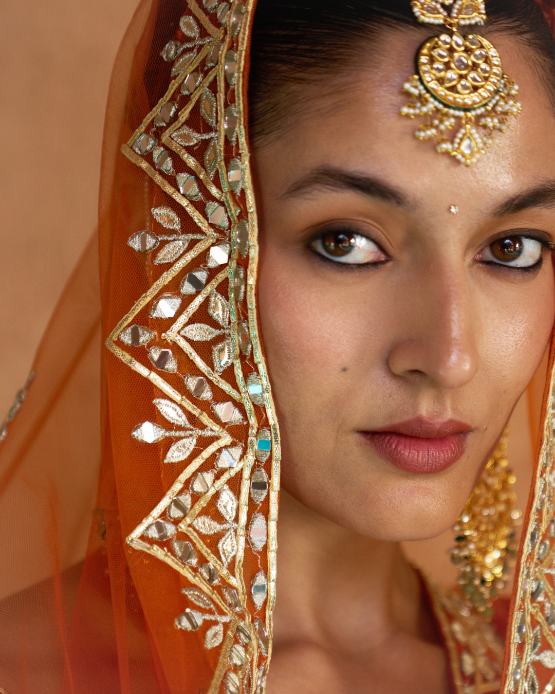 Angad Singh - TEJ — Rust Orange Organza Lehenga Set From Zariya