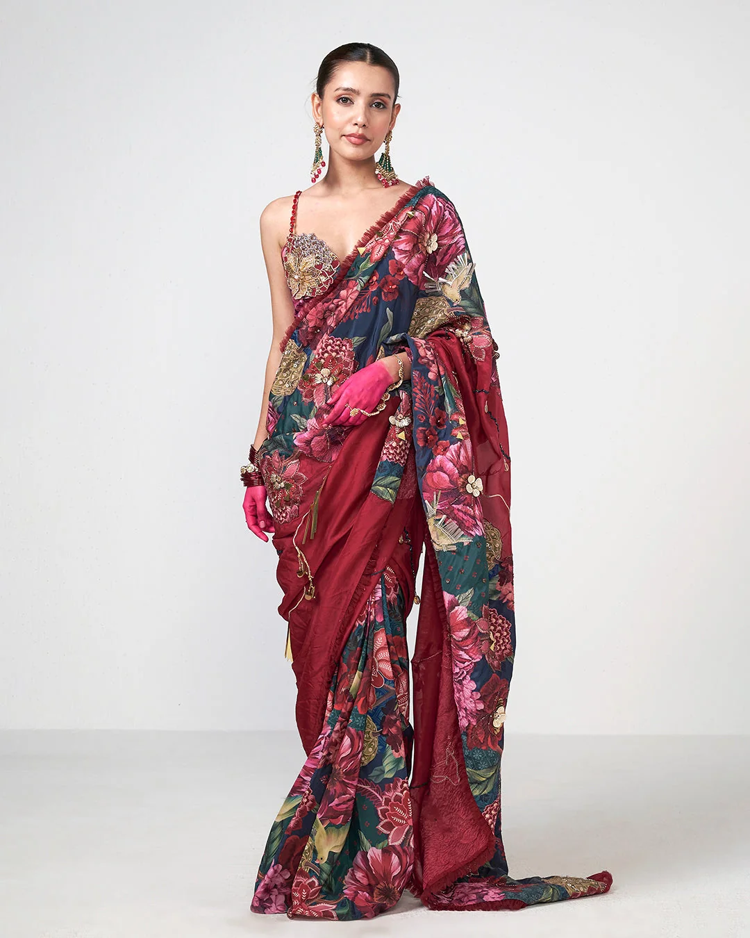 Rishi and Vibhuti - Cola Corbett Saree From Gulon Ke Rang