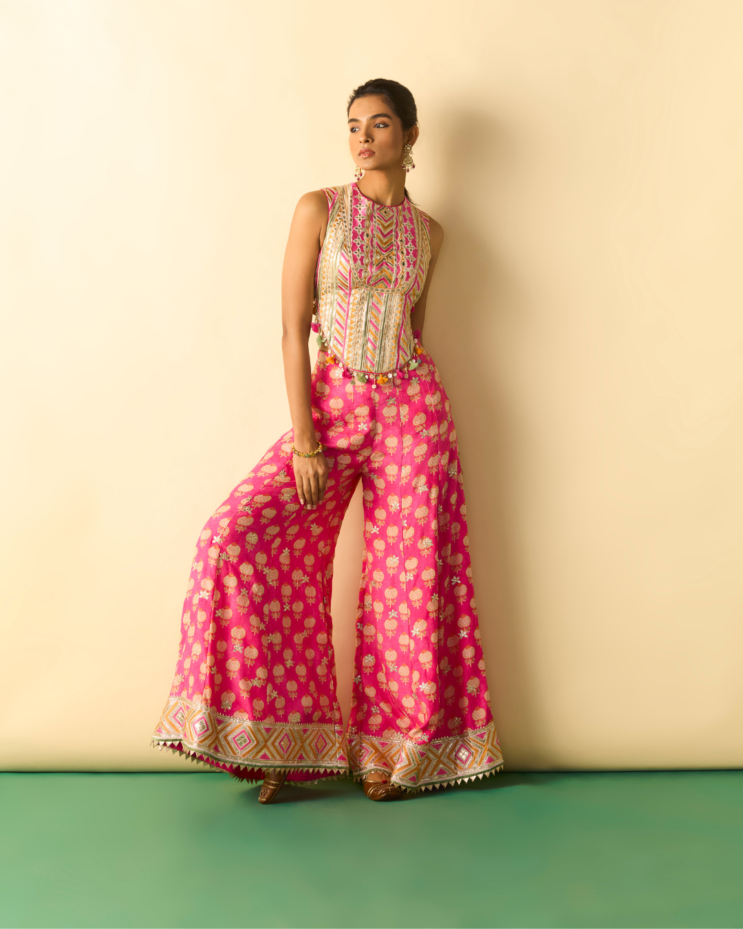 Gopi Vaid - Tara Corset Pant Set From Chaar Bagh