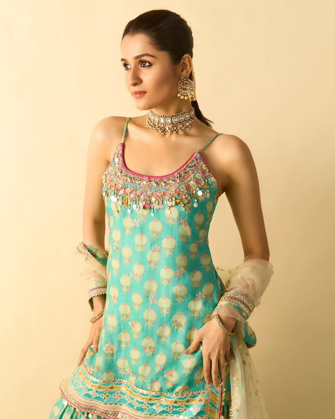 Gopi Vaid - Ravina Strappy Sharara Set From Chaar Bagh