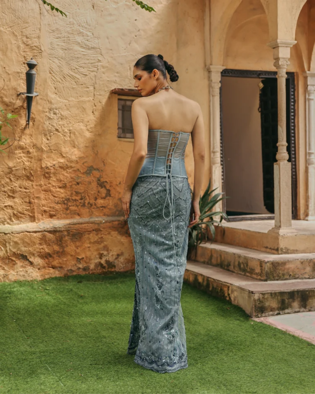 Label Moni K - Amber Skirt Set From Naqsh