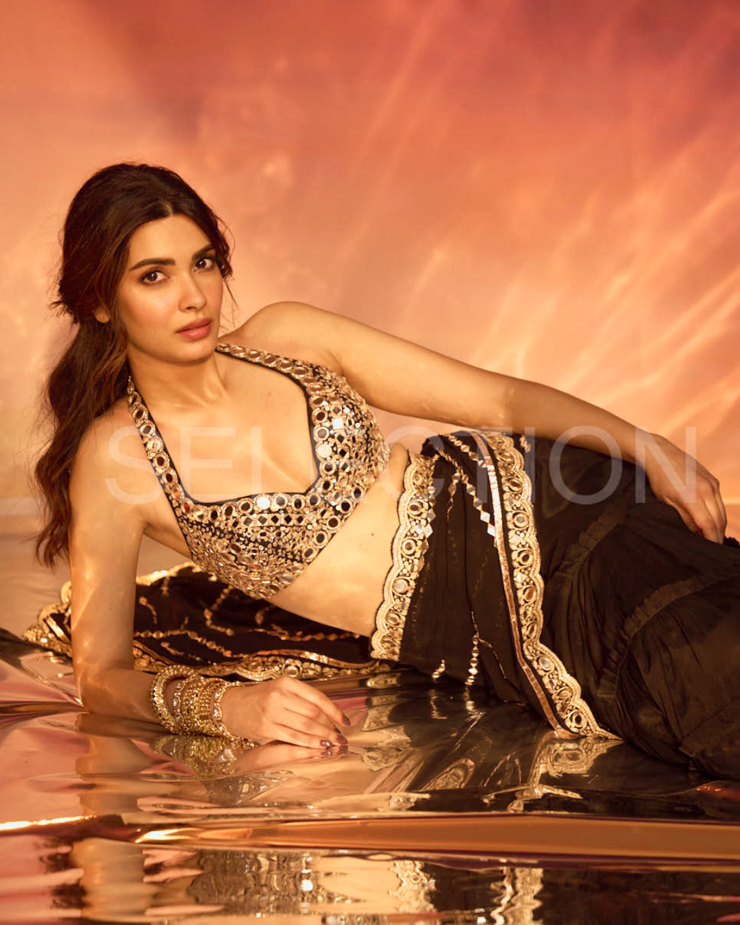 Gopi Vaid - Diana Penty in Aradhana Saree Set From Jhilmil