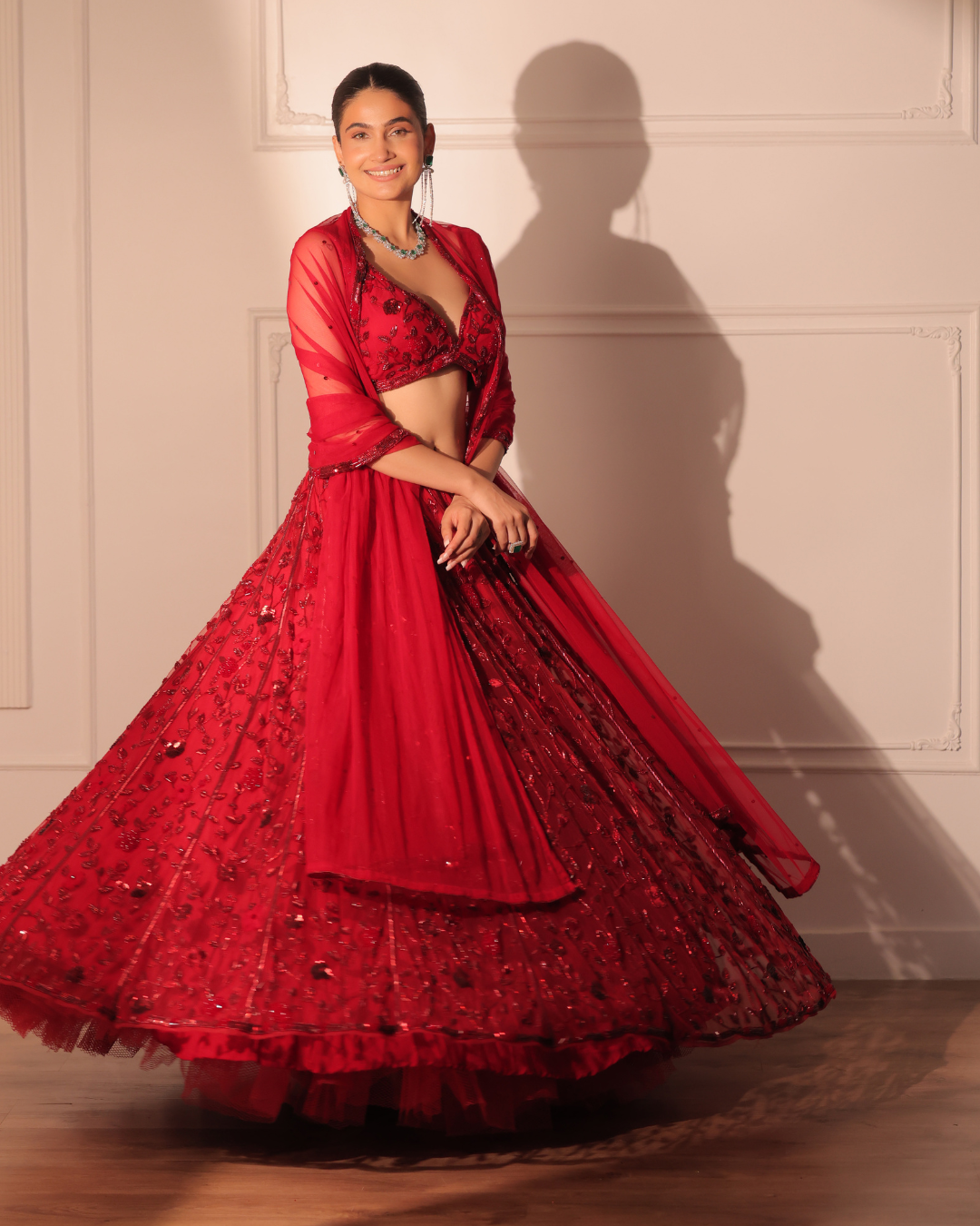 Sonali Bansal - Red lehenga set From Banno Ki Saheli