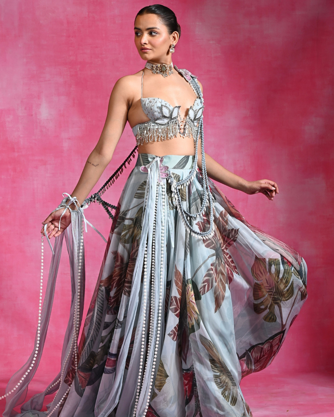 Rishi and Vibhuti -  Chaand Baag Lehenga From Ek Main Aur Ek Tu
