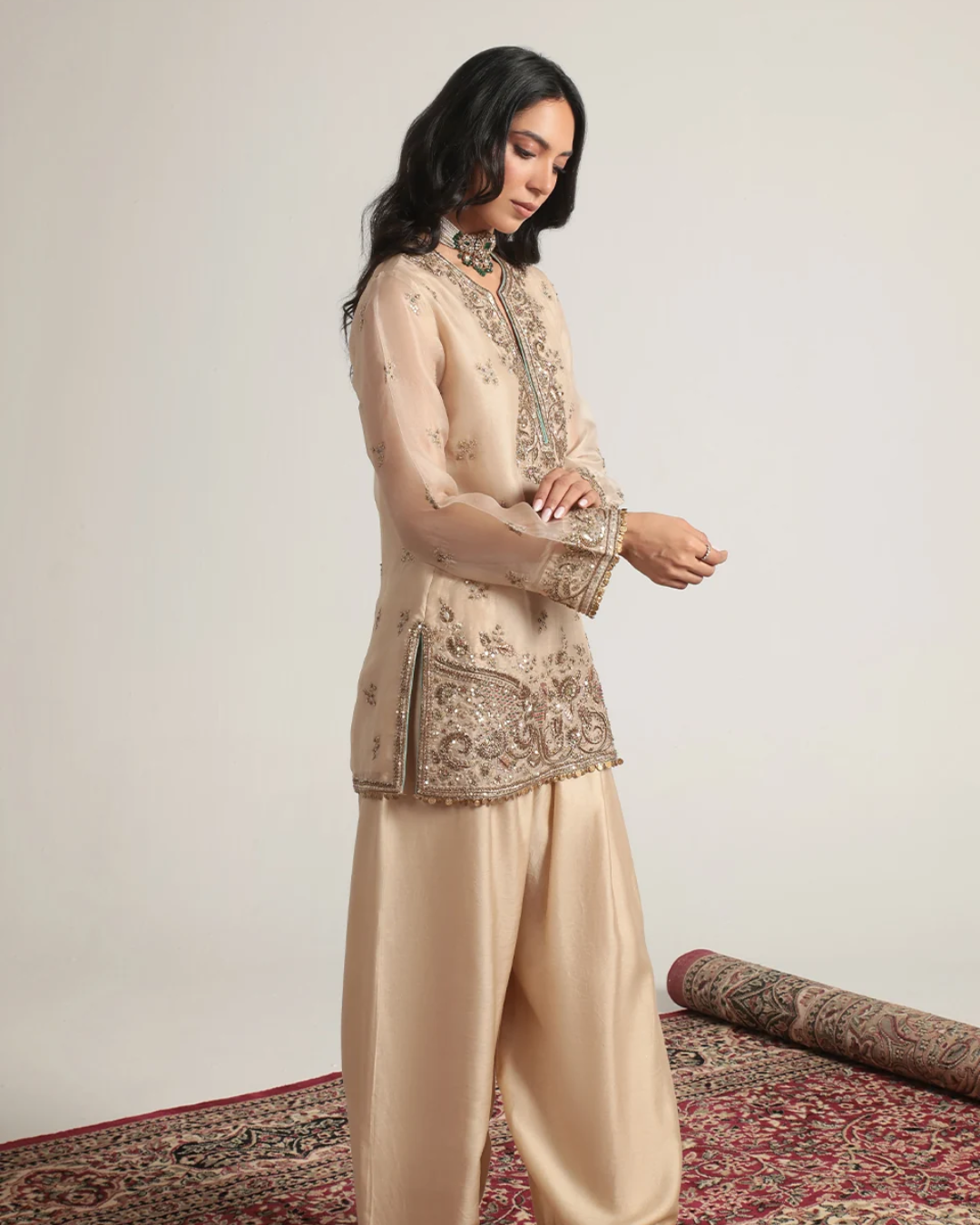 Niti Bothra - Zar-Rang Short Farshi Kurta Set
