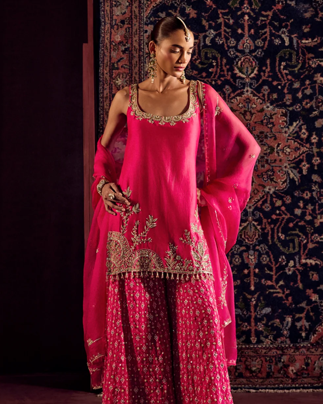 Prevasu - Rani Pink Sharara Set From Raabta