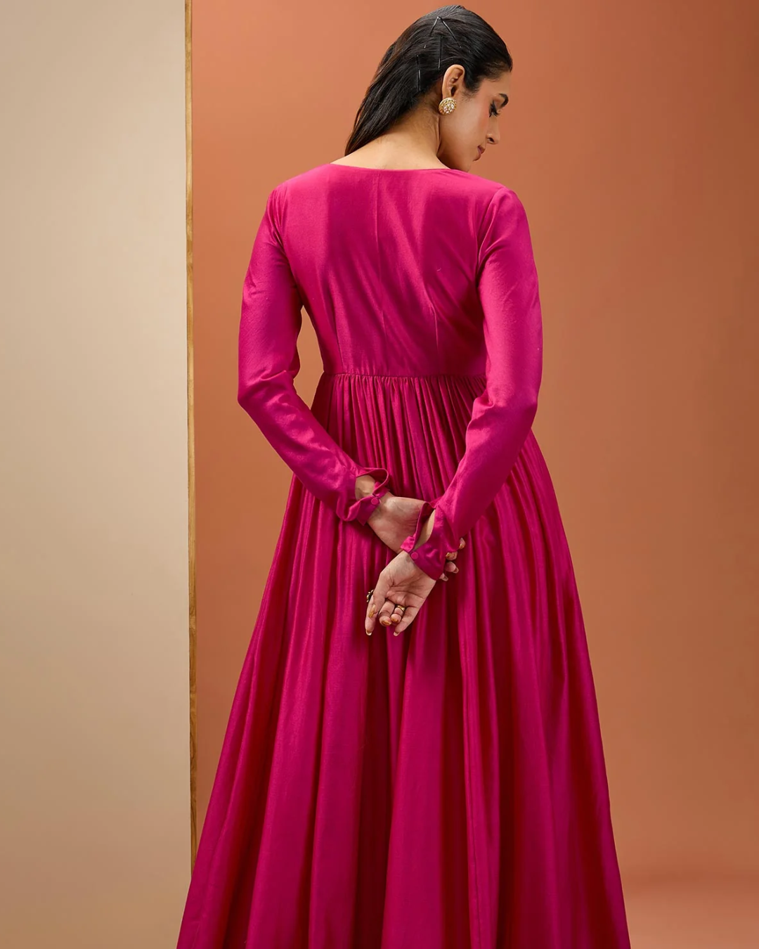 Esha Koul - Hot Pink Lampi Anarkali Set From Noor