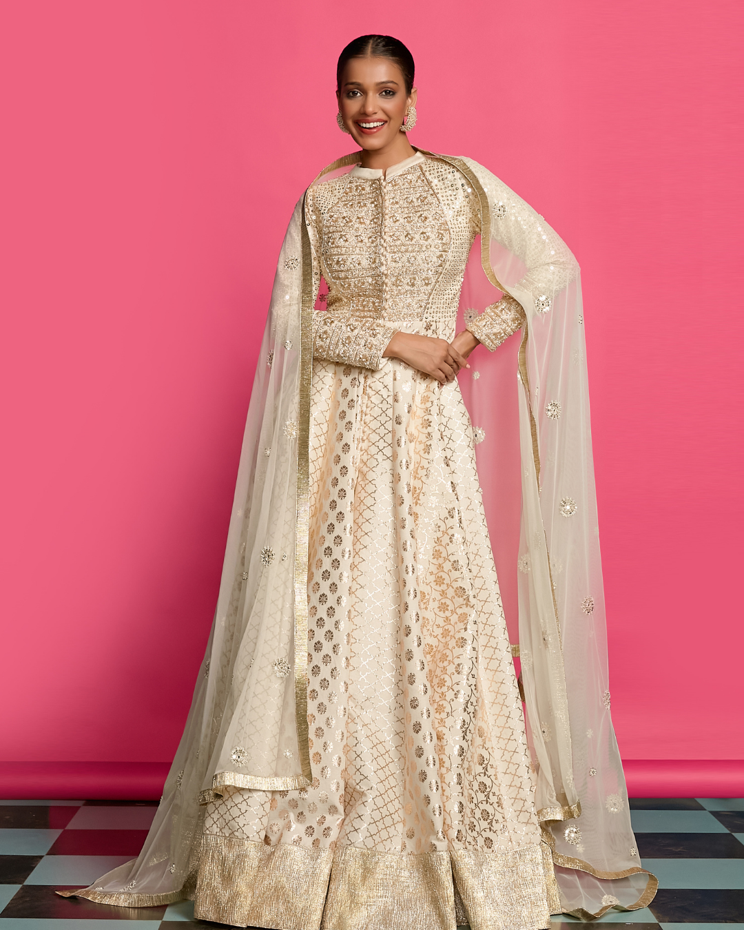 Priyanka Jain - Pearl Empress Anarkali Set From Riyasat