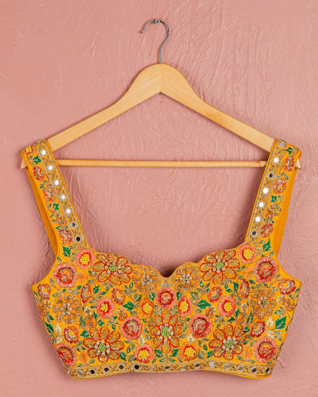 Anisha Shetty - Yellow Bloom Printed Lehenga Set
