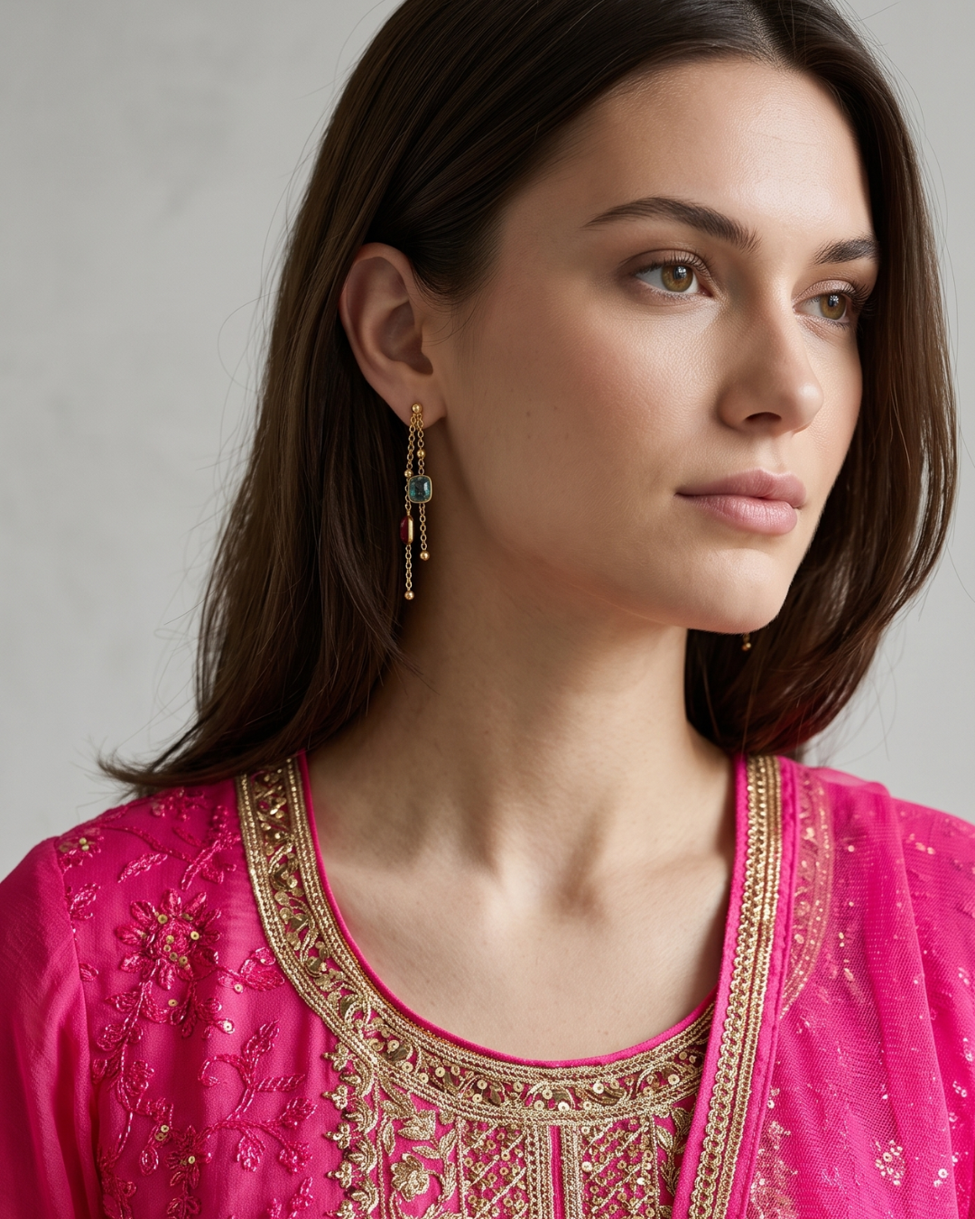 Basanti Kapde Aur Koffee - Pink Embroidered Sharara Set From Suits & Shararas