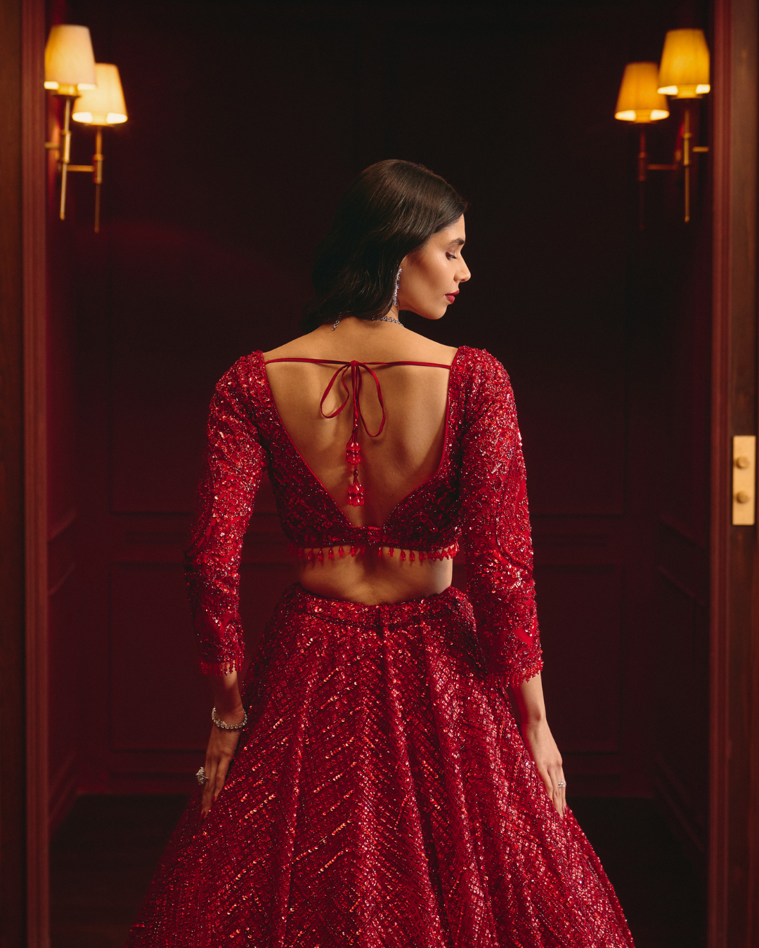 Angad Singh - The Royal Ember with Extra Veil Dupatta From The Regent