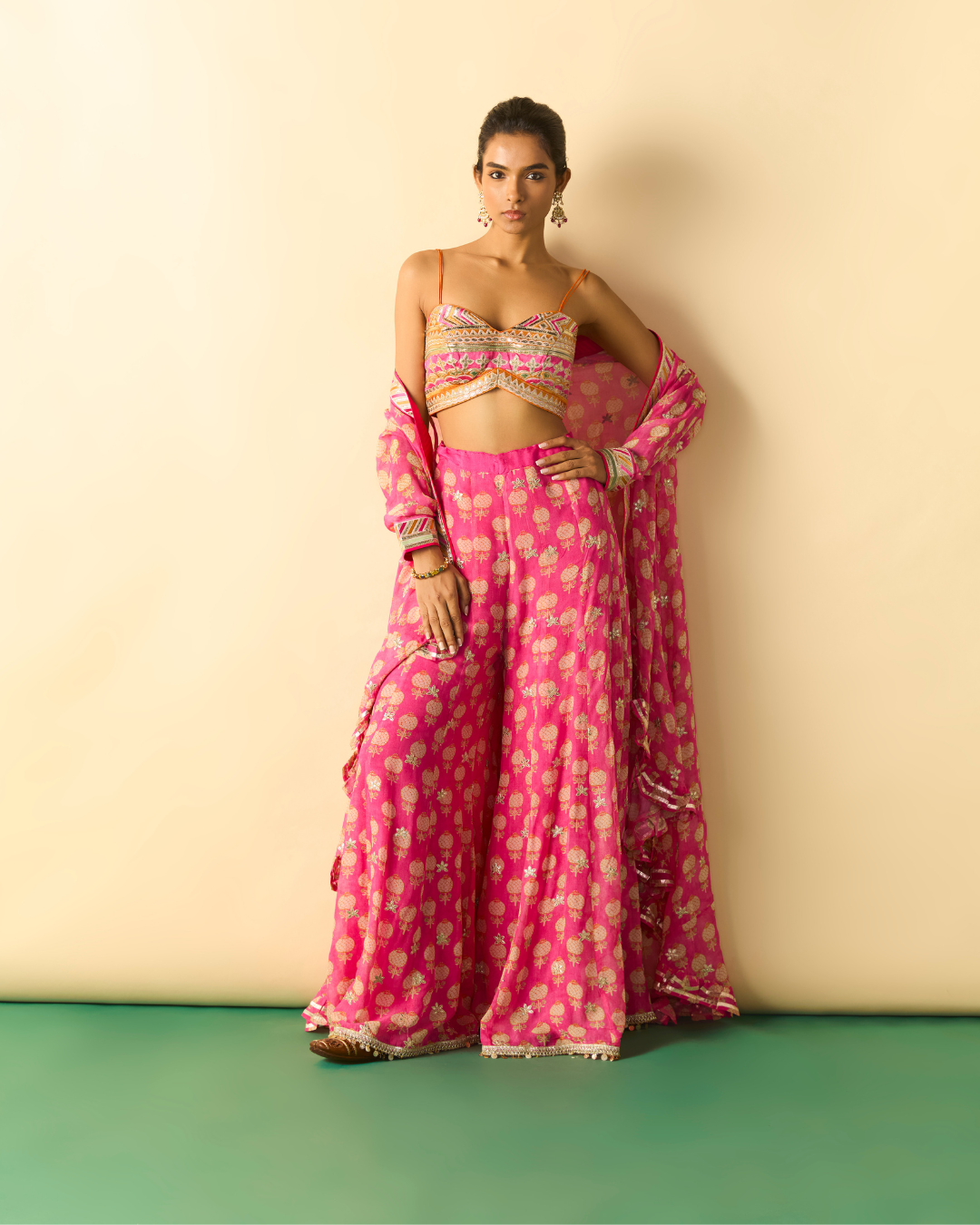 Gopi Vaid - Dharika Cape Set From Chaar Bagh