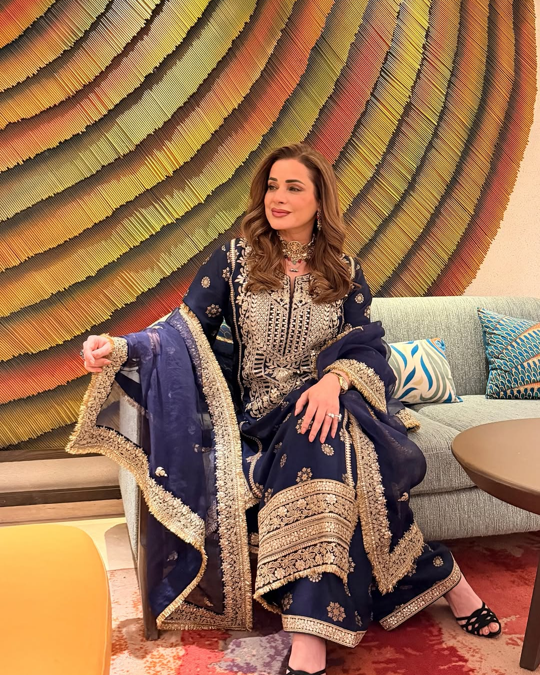 Gopi Vaid - Neelam Kothari in Badusha Palazo Set  From Nizaam