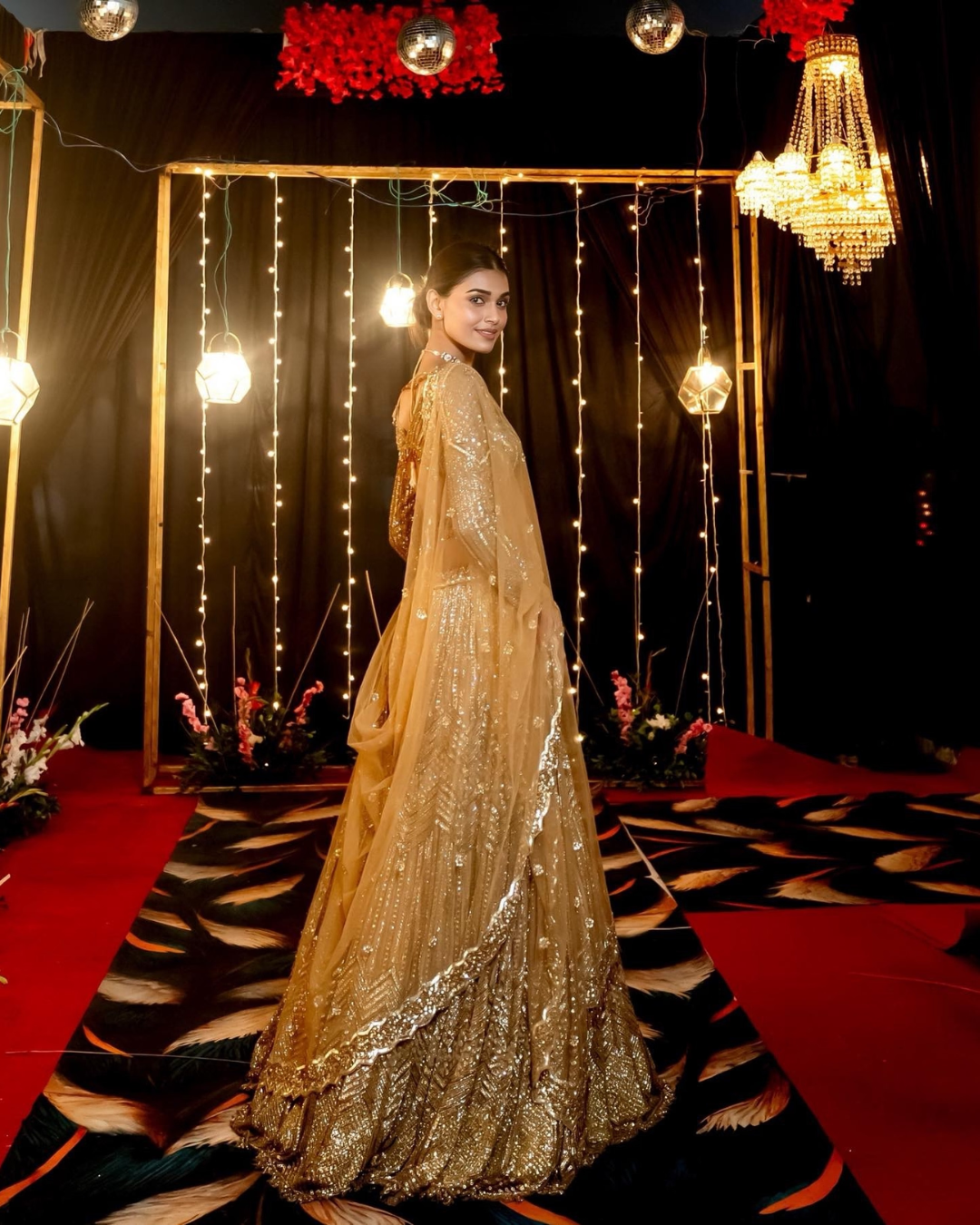 Isa by Dolly Wahal - Icarus Gold Lehenga From Athena