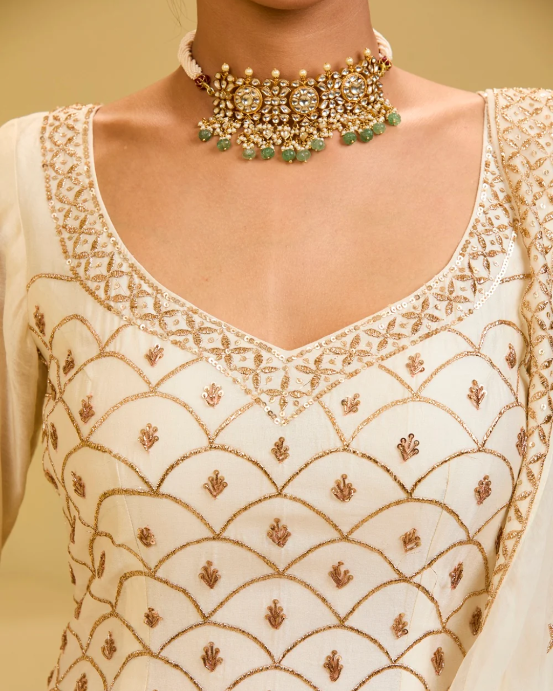 Esha Koul - White Long Kurta Set From Naaz