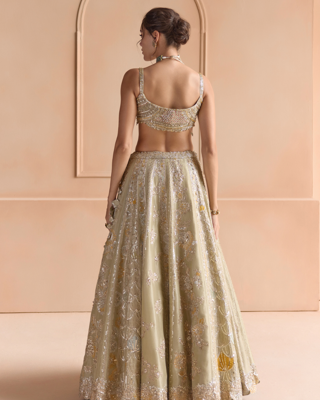 Osaa By Adarsh - Sage Embroidered Lehenga Set From Off The Record