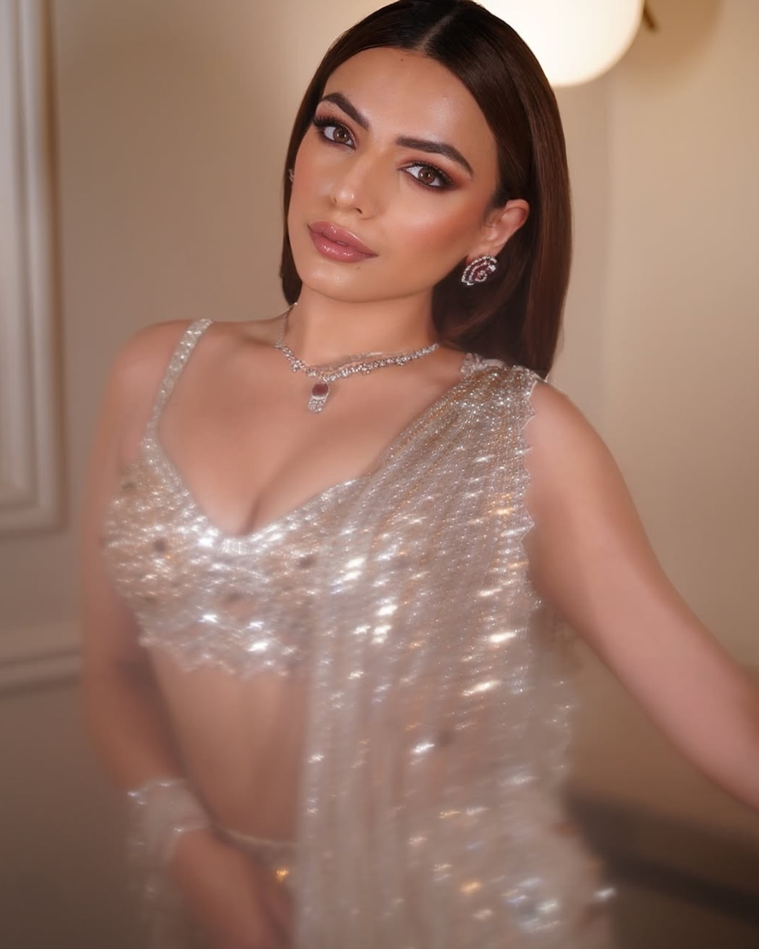 Isa by Dolly Wahal - Ivory Saree From Fiza