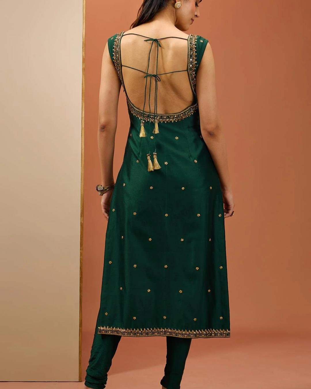 Esha Koul - Emerald Green Long Kurta Set From Noor
