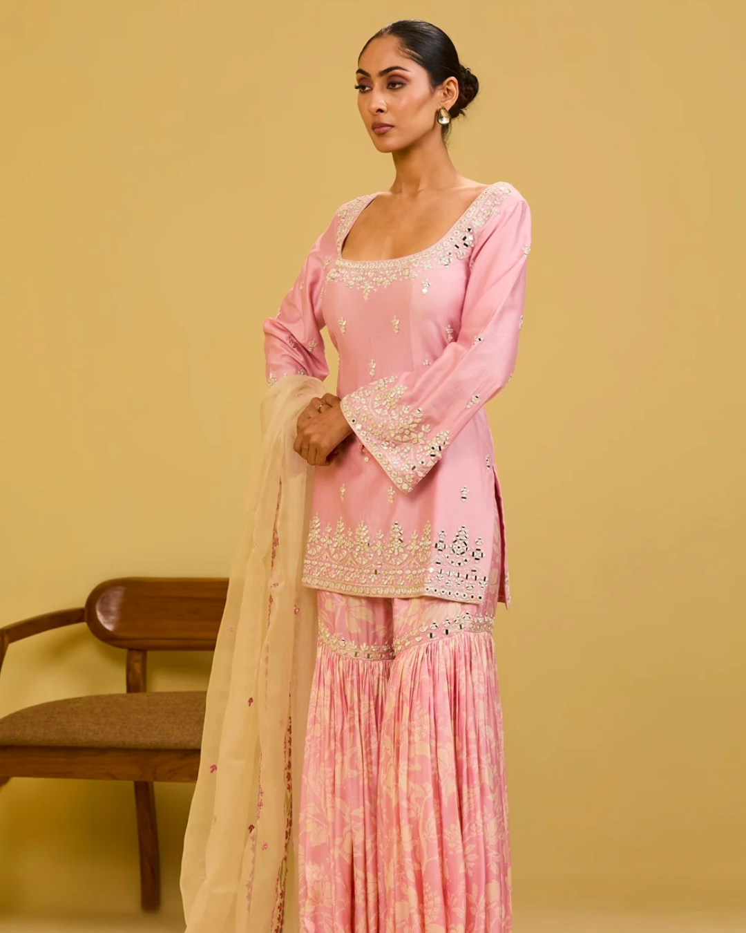 Esha Koul - Pink Printed Sharara Set From Naaz