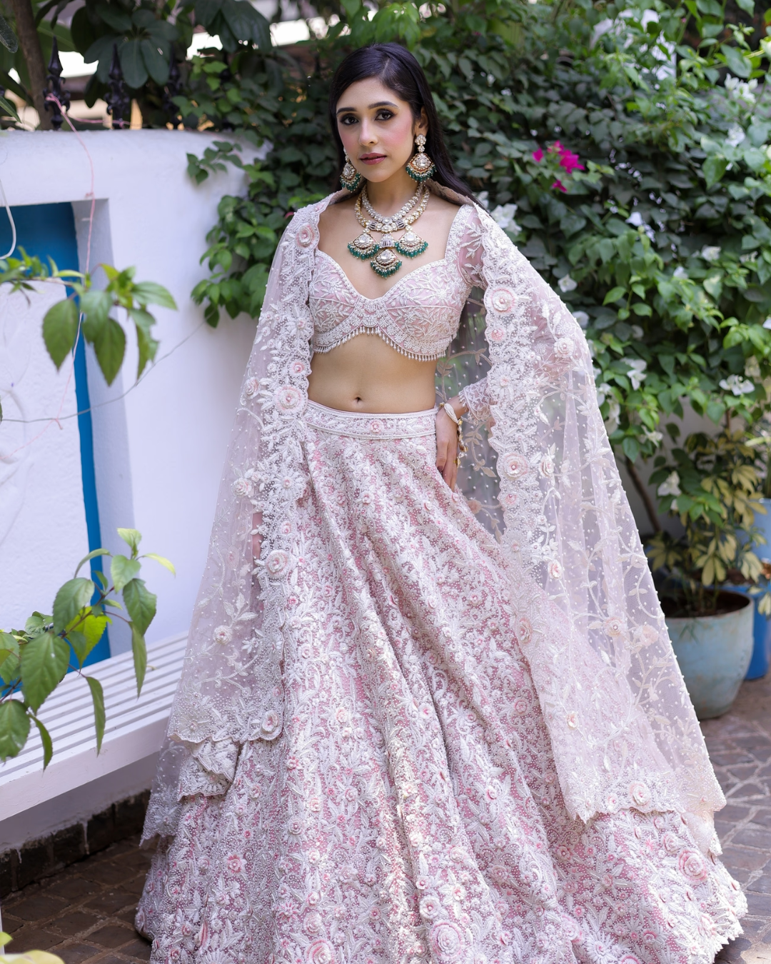 Isa by Dolly Wahal - Sana Peach Bridal Lehenga From Bridal