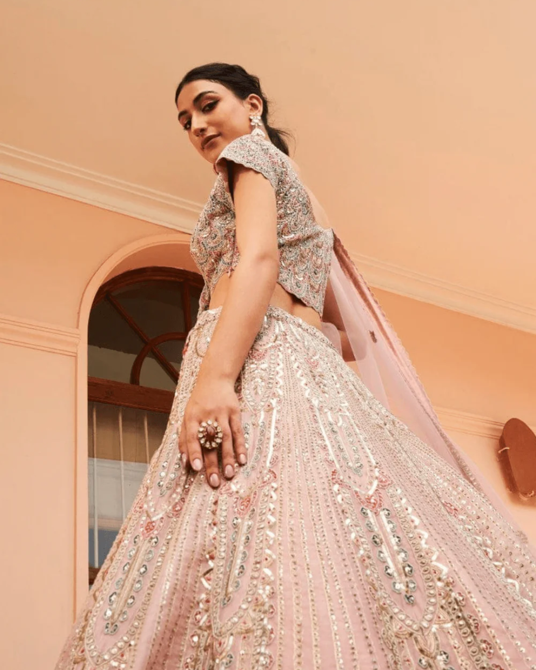 Osaa By Adarsh - Soft Berry Embroidered Lehenga Set From RASM