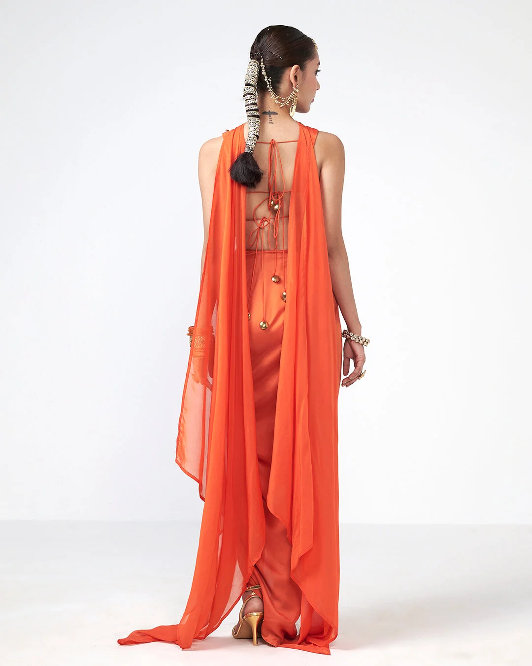 Rishi and Vibhuti - Ghungroo Drape Set From Gulon Ke Rang