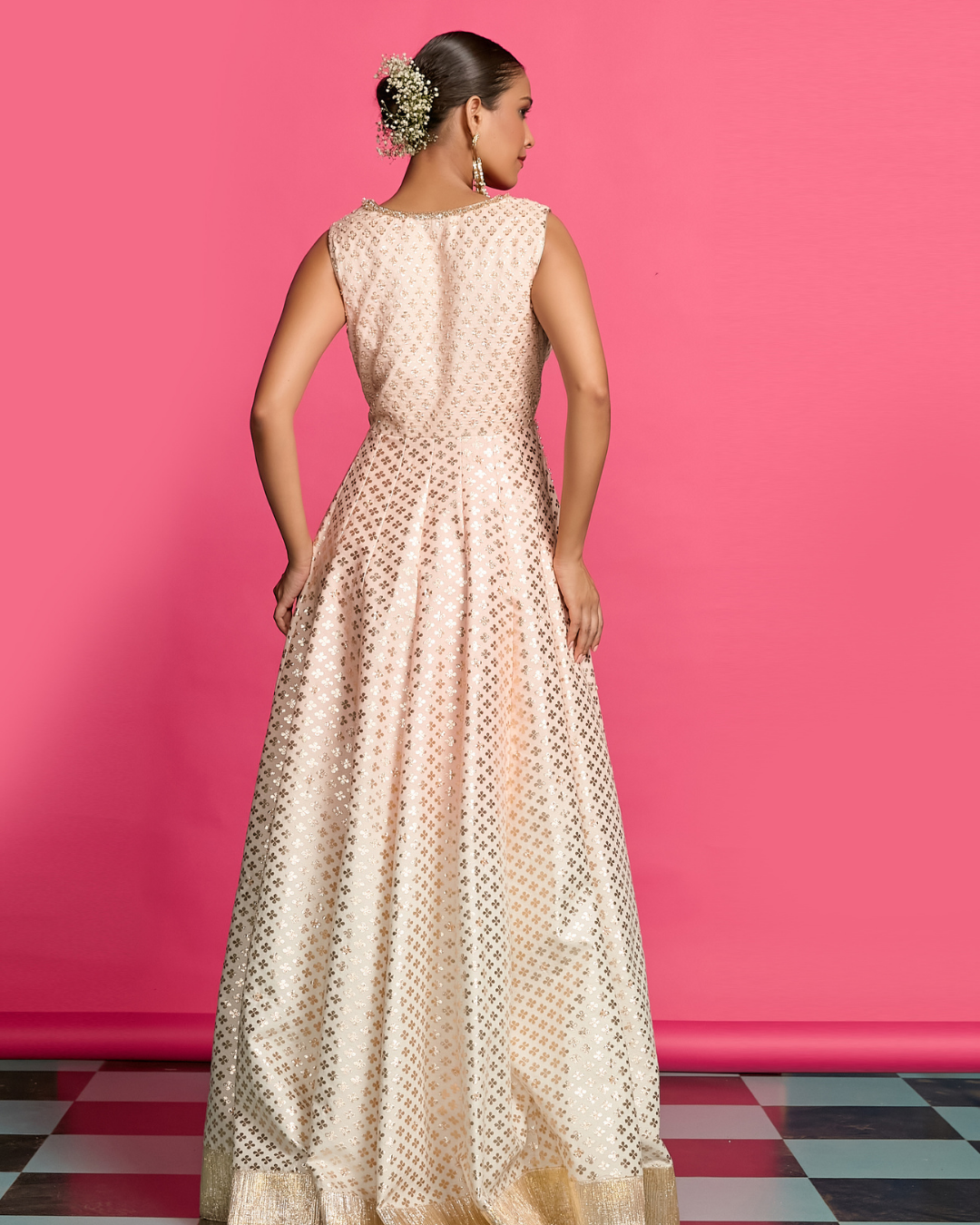Priyanka Jain - Blush Ombre Layered Anarkali Set From Riyasat