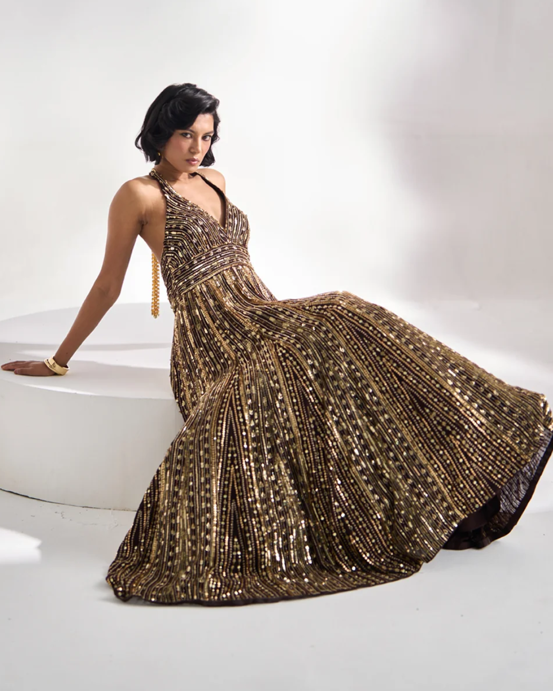 Prevasu - Mocha Brown Gown From Silsila