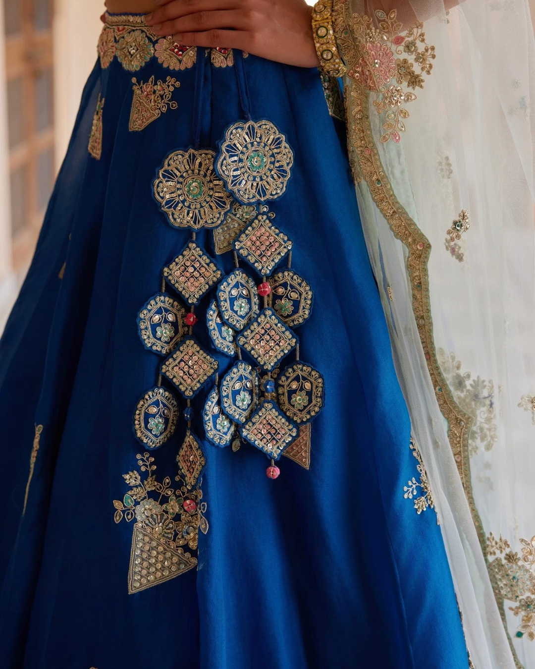 Osaa By Adarsh - Blueberry Embroidered Lehenga From RASM