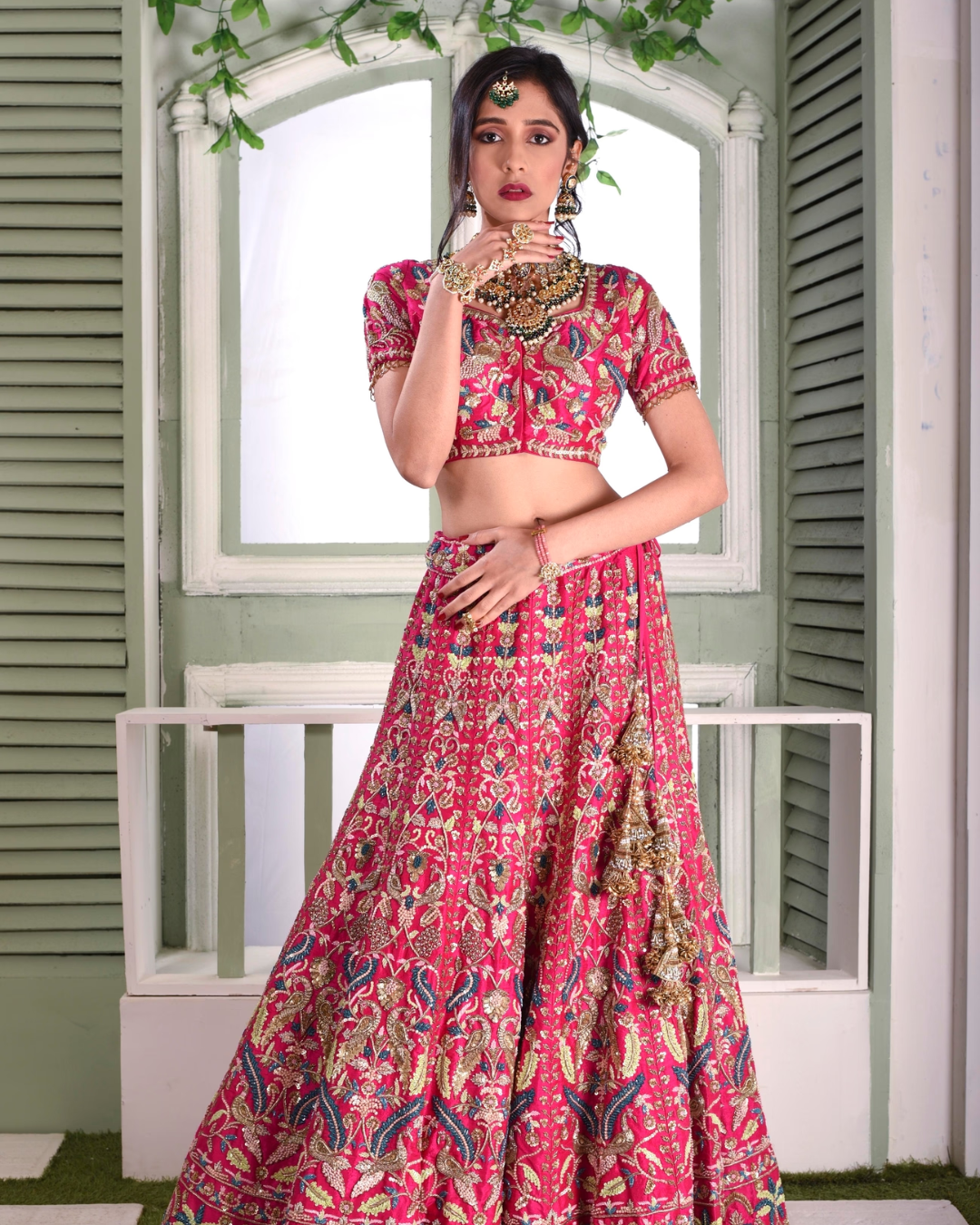 Isa by Dolly Wahal - Fuschia Pink Bridal Lehenga From Bridal