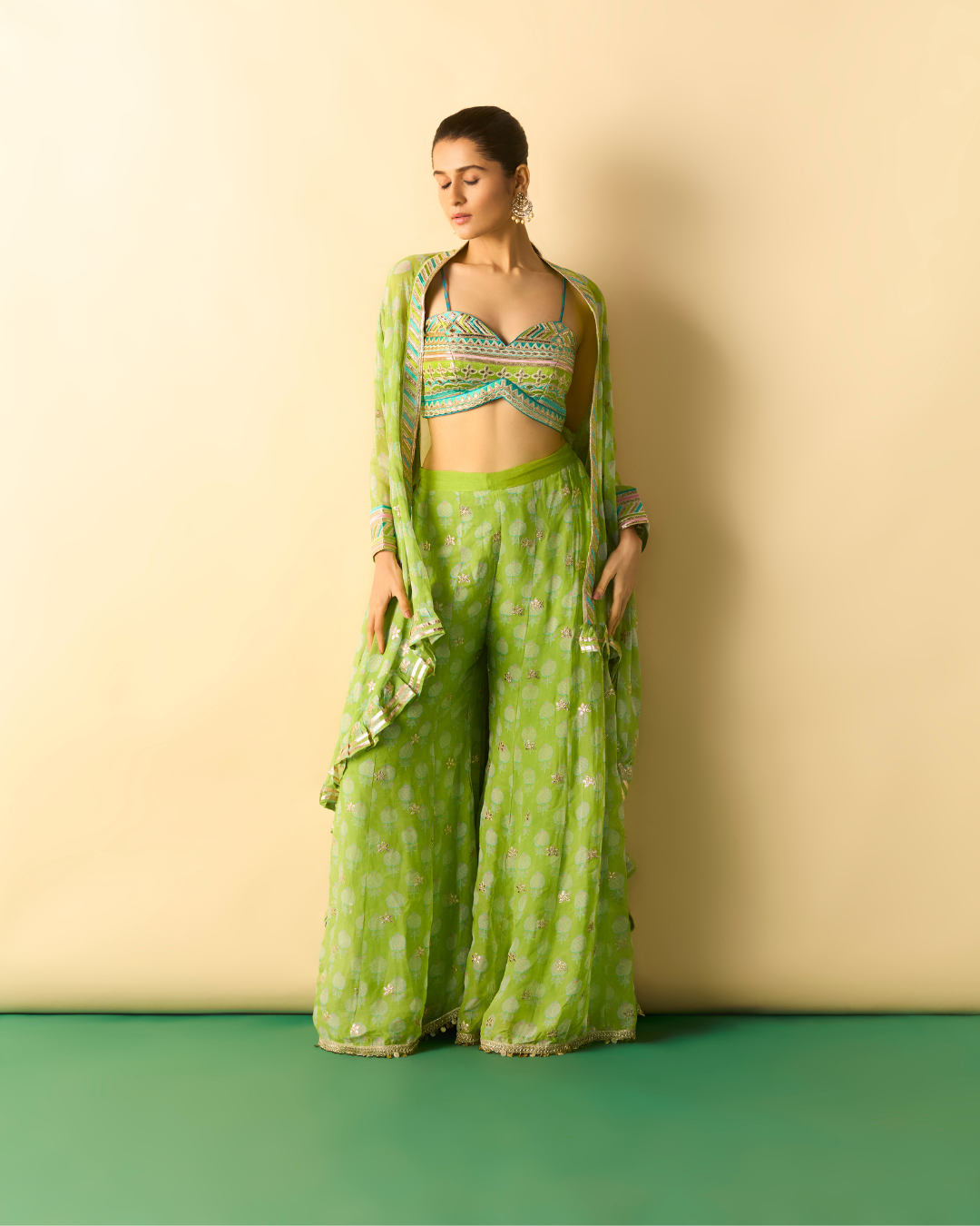 Gopi Vaid - Dharika Cape Set From Chaar Bagh